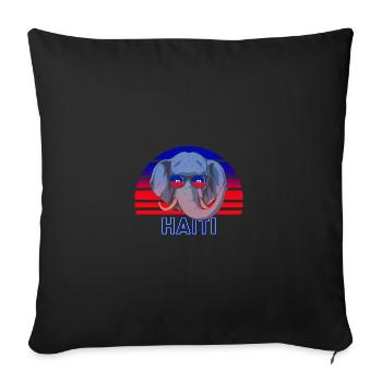 Haiti - Sofa pillowcase 17,3'' x 17,3'' (45 x 45 cm) - black - Front