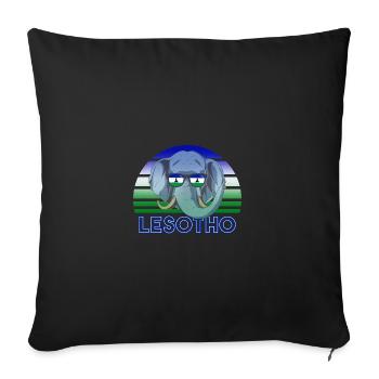 Lesotho - Sofakissenbezug 45 x 45 cm - Schwarz - Vorne