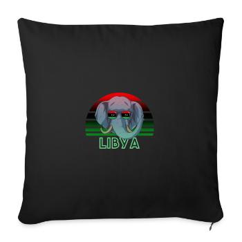Libyen - Sofakissenbezug 45 x 45 cm - Schwarz - Vorne