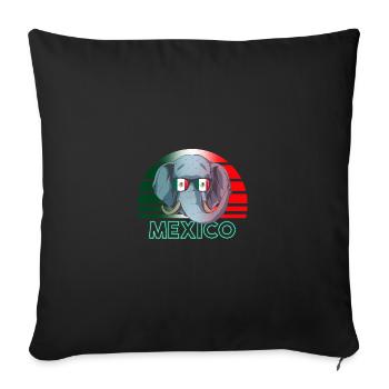Mexiko - Sofakissenbezug 45 x 45 cm - Schwarz - Vorne
