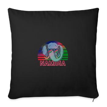 Namibia - Sofakissenbezug 45 x 45 cm - Schwarz - Vorne
