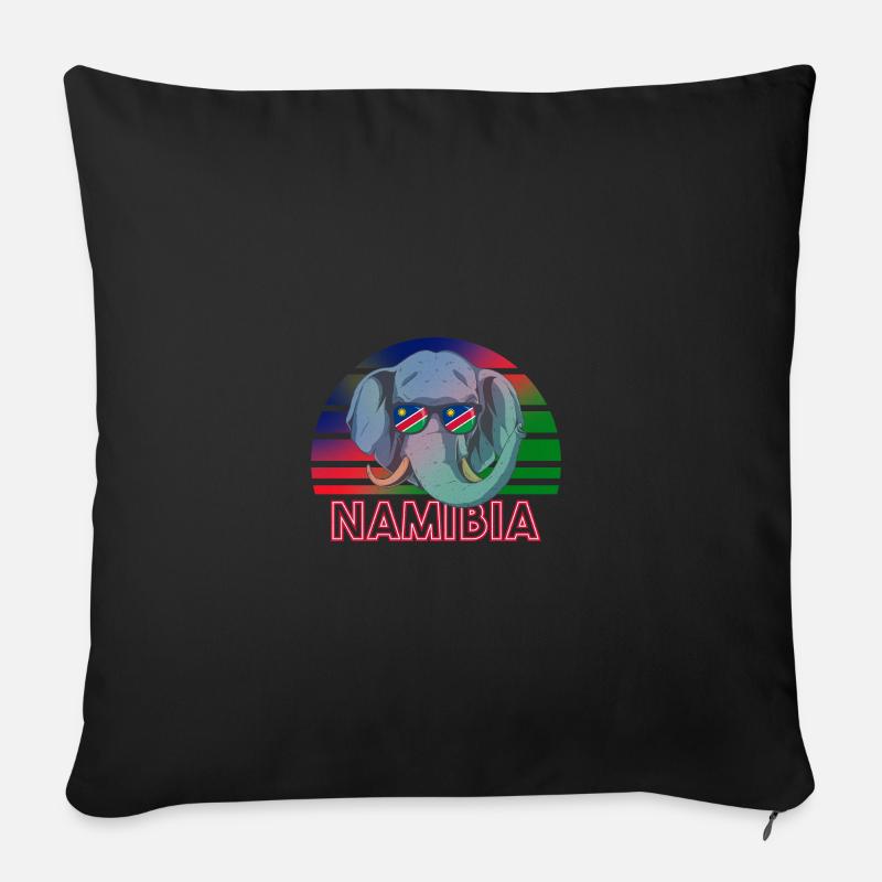 Namibia - Sofakissenbezug 45 x 45 cm - Schwarz