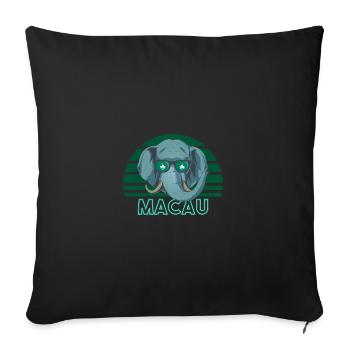 Macau - Sofakissenbezug 45 x 45 cm - Schwarz - Vorne
