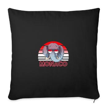 Monaco - Housse de coussin décorative 45 x 45 cm - noir - Devant