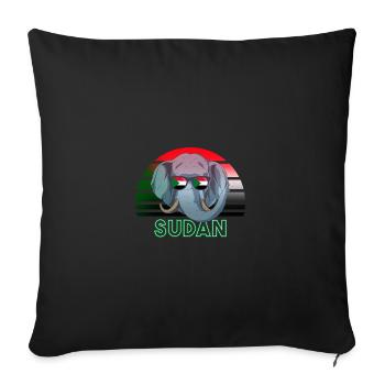 Sudan - Sofa pillowcase 17,3'' x 17,3'' (45 x 45 cm) - black - Front