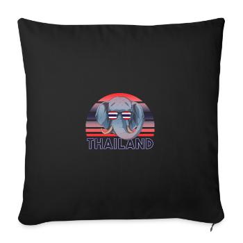 Thaïlande - Housse de coussin décorative 45 x 45 cm - noir - Devant