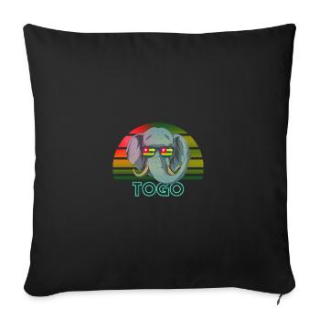 Togo - Sofa pillowcase 17,3'' x 17,3'' (45 x 45 cm) - black - Front