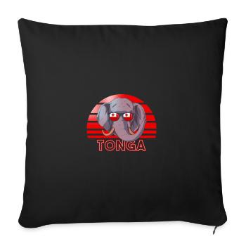 Tonga - Sofa pillowcase 17,3'' x 17,3'' (45 x 45 cm) - black - Front