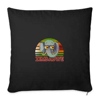 Zimbabwe - Housse de coussin décorative 45 x 45 cm - noir - Devant