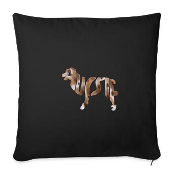 Australian Shepherd Aussie silhouette - Sofa pillowcase 17,3'' x 17,3'' (45 x 45 cm) - black - Front