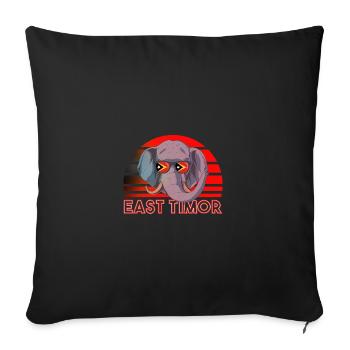 Timor oriental - Housse de coussin décorative 45 x 45 cm - noir - Devant
