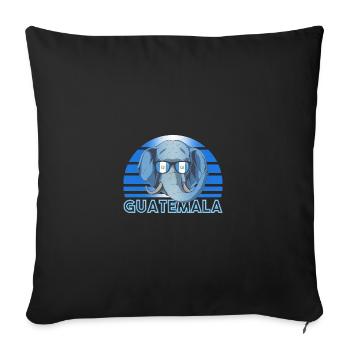 Guatemala - Sofa pillowcase 17,3'' x 17,3'' (45 x 45 cm) - black - Front