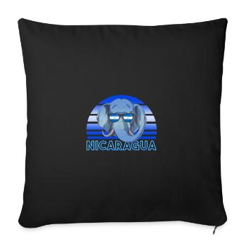 Nicaragua - Sofa pillowcase 17,3'' x 17,3'' (45 x 45 cm) - black - Front