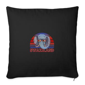 Swaziland - Housse de coussin décorative 45 x 45 cm - noir - Devant