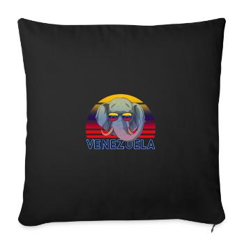 Venezuela - Sofa pillowcase 17,3'' x 17,3'' (45 x 45 cm) - black - Front