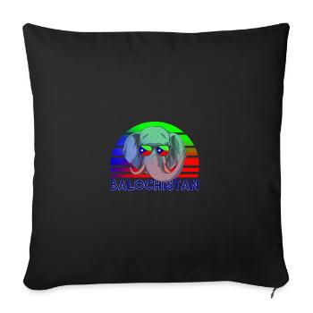 Baloutchistan - Housse de coussin décorative 45 x 45 cm - noir - Devant