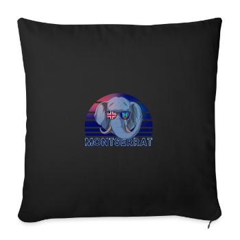 Montserrat - Sofa pillowcase 17,3'' x 17,3'' (45 x 45 cm) - black - Front