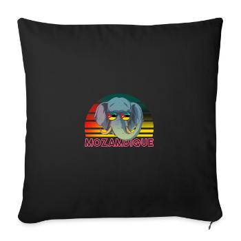 Mozambique - Sofa pillowcase 17,3'' x 17,3'' (45 x 45 cm) - black - Front