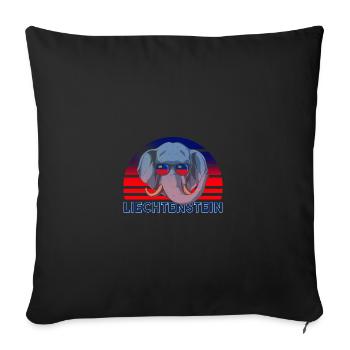 Liechtenstein - Sofa pillowcase 17,3'' x 17,3'' (45 x 45 cm) - black - Front
