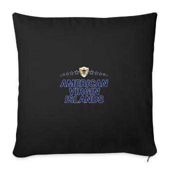 Îles Vierges américaines - Housse de coussin décorative 45 x 45 cm - noir - Devant