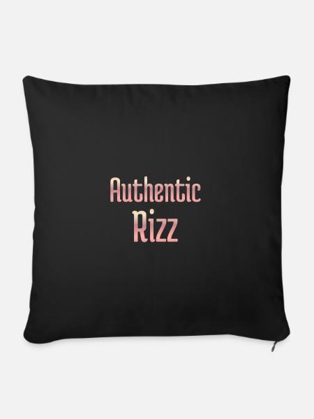 Authentischer Rizz - Sofakissenbezug 45 x 45 cm - Schwarz