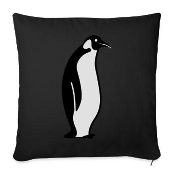 penguin - Sofa pillowcase 17,3'' x 17,3'' (45 x 45 cm) - black - Front