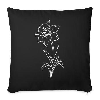 Narcissus - Sofa pillowcase 17,3'' x 17,3'' (45 x 45 cm) - black - Front