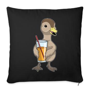 Ente Saft - Sofakissenbezug 45 x 45 cm - Schwarz - Vorne