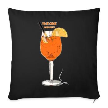 Le seul et unique cocktail à l’orange - Housse de coussin décorative 45 x 45 cm - noir - Devant