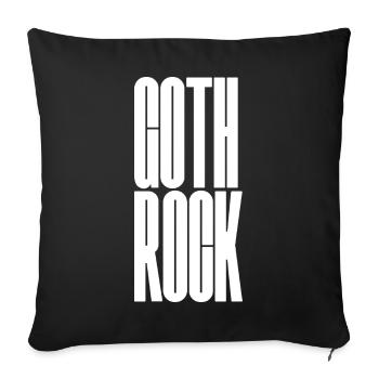 Goth Rock Vertical Typographic Art - Sofa pillowcase 17,3'' x 17,3'' (45 x 45 cm) - black - Front