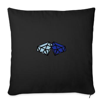 diamants - Housse de coussin décorative 45 x 45 cm - noir - Devant