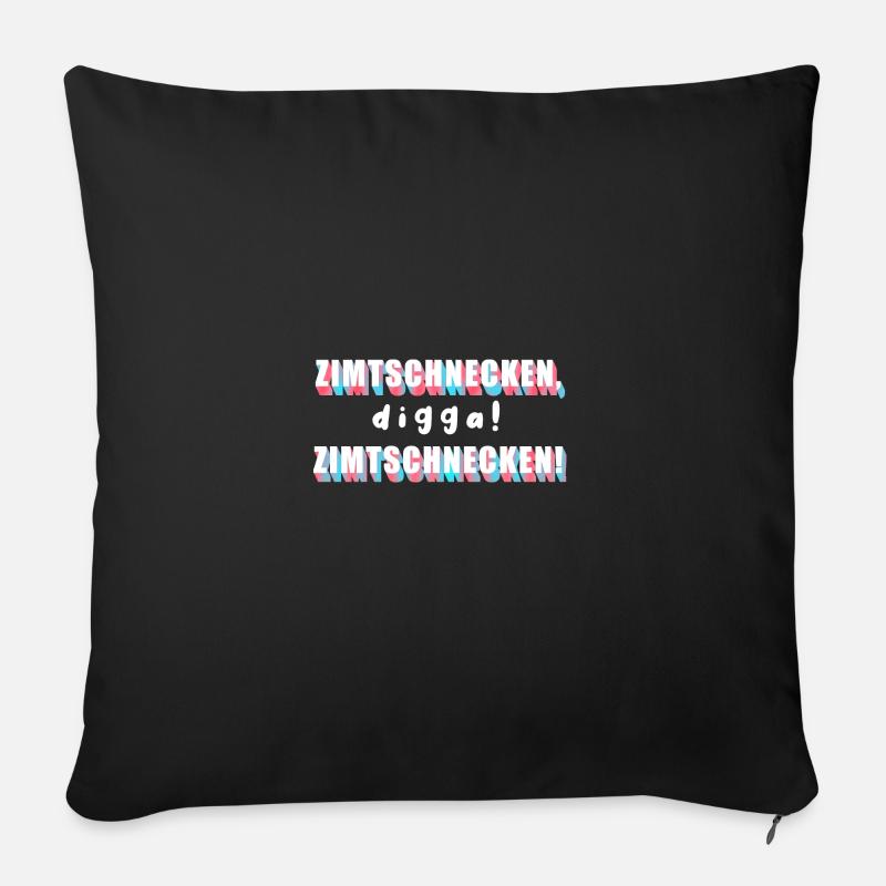 Zimtschnecken Diggah - Sofakissenbezug 45 x 45 cm - Schwarz