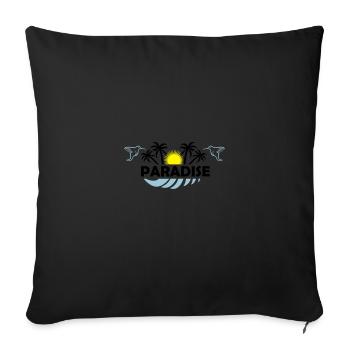 paradise 02 - Sofa pillowcase 17,3'' x 17,3'' (45 x 45 cm) - black - Front