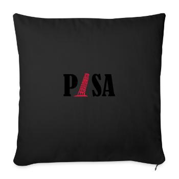 pisa 02 - Sofa pillowcase 17,3'' x 17,3'' (45 x 45 cm) - black - Front