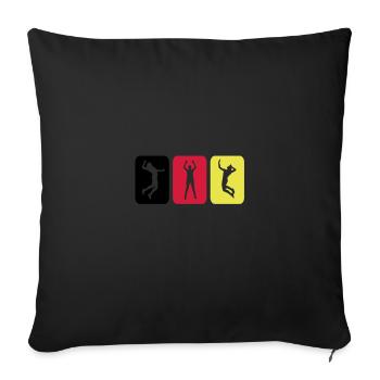 Volleyball Pictogram Germany - Sofa pillowcase 17,3'' x 17,3'' (45 x 45 cm) - black - Front
