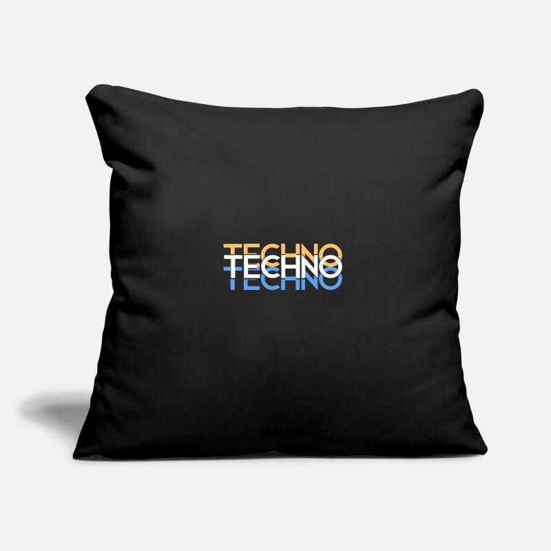 Techno Housse de coussin décorative 45 x 45 cm