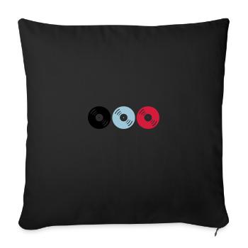 enregistrements 02 - Housse de coussin décorative 45 x 45 cm - noir - Devant