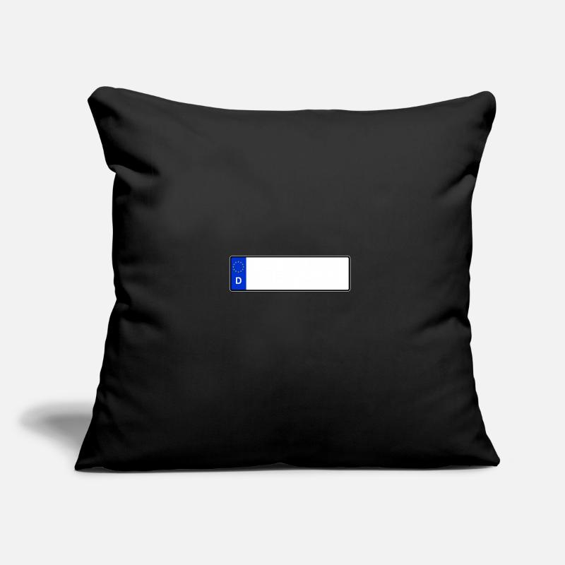 Plaque d'immatriculation vierge courte Housse de coussin décorative 45 x 45 cm
