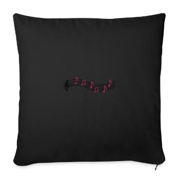 music notes 2 - Sofakissenbezug 45 x 45 cm - Schwarz - Vorne