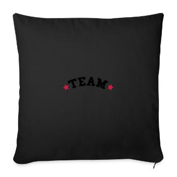 star de l'équipe - Housse de coussin décorative 45 x 45 cm - noir - Devant
