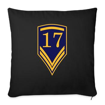 Geschenk zum 17. Geburtstag - 17 Jahre - Sofakissenbezug 45 x 45 cm - Schwarz - Vorne