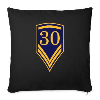 Gift for the 30th Birthday - 30 years - Sofa pillowcase 17,3'' x 17,3'' (45 x 45 cm) - black - Front