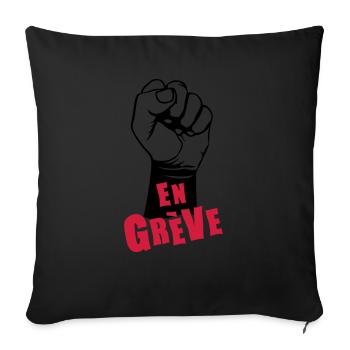 en greve point leve 0 - Housse de coussin décorative 45 x 45 cm - noir - Devant