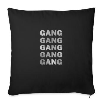 Gear Gang Gear Silver - Housse de coussin décorative 45 x 45 cm - noir - Devant