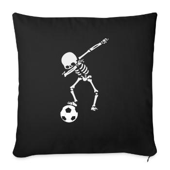 Soccer Team Fußball Torwart Kicken Jungs outfit - Sofakissenbezug 45 x 45 cm - Schwarz - Vorne