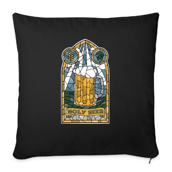 Heiliges Bier - Sofakissenbezug 45 x 45 cm - Schwarz - Vorne