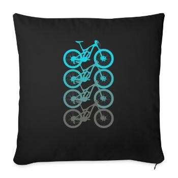 Bike Bike Bike Bike - Sofa pillowcase 17,3'' x 17,3'' (45 x 45 cm) - black - Front