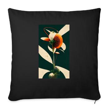Japanisch Blume Sommer - Sofakissenbezug 45 x 45 cm - Schwarz - Vorne
