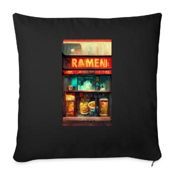 Japanese Ramen Shop Anime - Sofa pillowcase 17,3'' x 17,3'' (45 x 45 cm) - black - Front