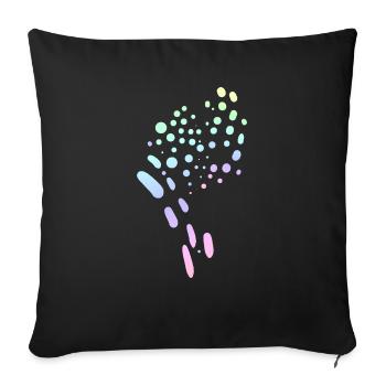 Art Nouveau Tribal - Sofa pillowcase 17,3'' x 17,3'' (45 x 45 cm) - black - Front